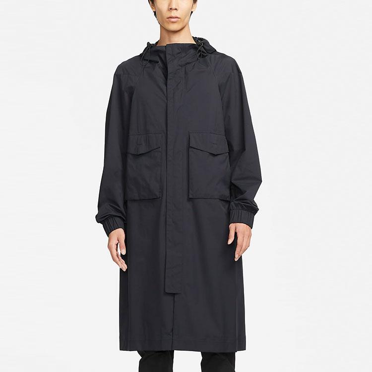 Nike Every Stitch Collection Solid Color Long Sleeve Hooded Windbreaker Men Outerwear Black DH2906-010