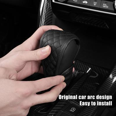 1 Pieza Universal Antideslizante Resistente al Desgaste Decoración Pomo de Cambio Protector Accesorios Interiores Cubierta de Cuero para Palanca de Cambios de Coche