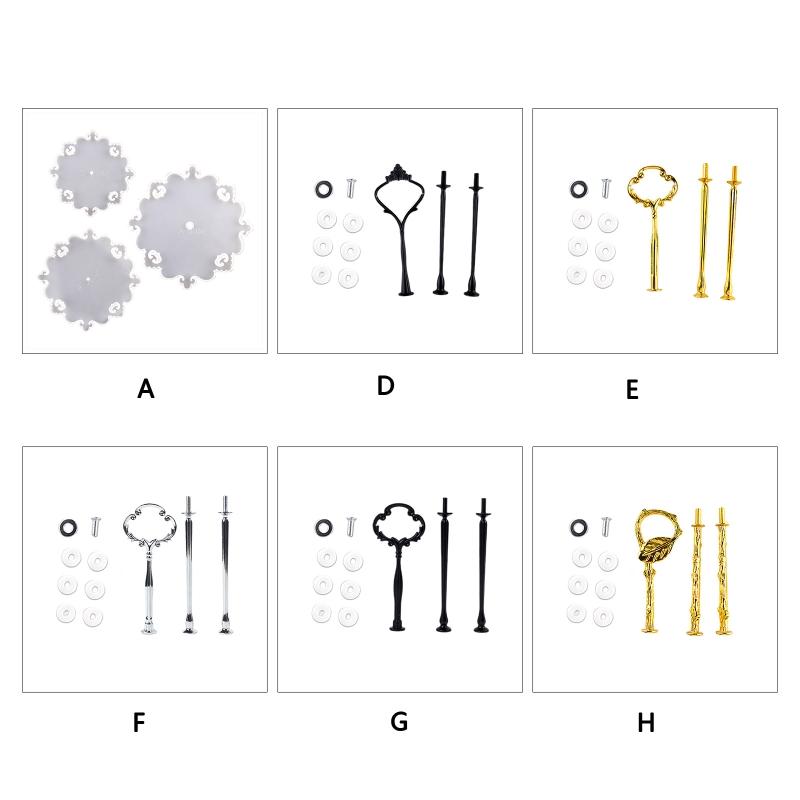 Fruit Dessert Tower Mold Cake Stand Hardware Holder Durable Epoxy Resin Tiered Tray Mold 3 Tier Easy to Install Durable