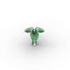 Non-Toxic Moc 10Pcs 37695 Handheld Trifolium Flower Plant Building Blocks Kit Grass Pot Part Bricks Particle Toys Children Birthday Gifts
