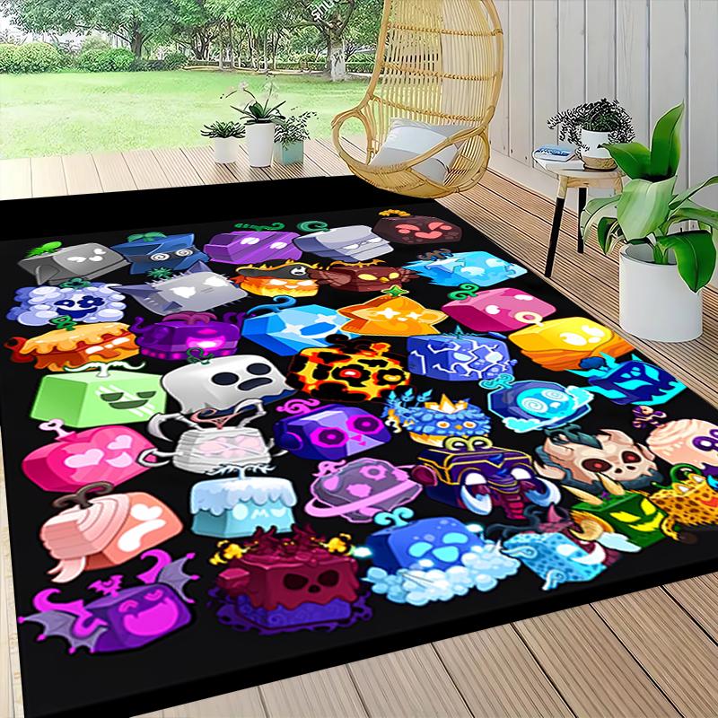 1Pc Cubes Expressions Colors Carpet Rug Customizable Soft Washable Antislip Home Living Room Sofa Mats Personalized Rug 091712