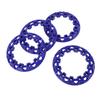 4Pcs 6 Inch ATV Wheel Trim Hub Protection Decor Plastic Tires Decorative Rim Guard Universal for Go Kart Blue