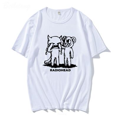 Radiohead T Shirt Men100 % Baumwolle Indie Rock Band Boy Hip Hop Übergroße Tops Sommer Frauen T Vintage Kinder Hohe qualität Druck