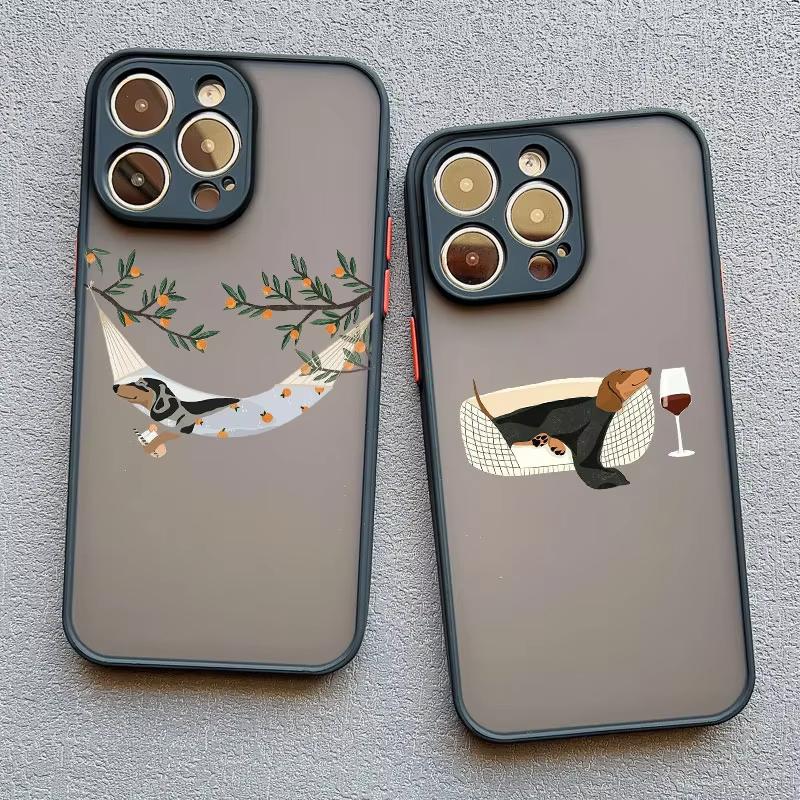 Cute Dachshund Bulldog Pattern Phone Case For Samsung Galaxy S26 S25 Ultra S24 S23 FE S22 S21 Plus S20 A56 A55 A54 A35 A16 Cover