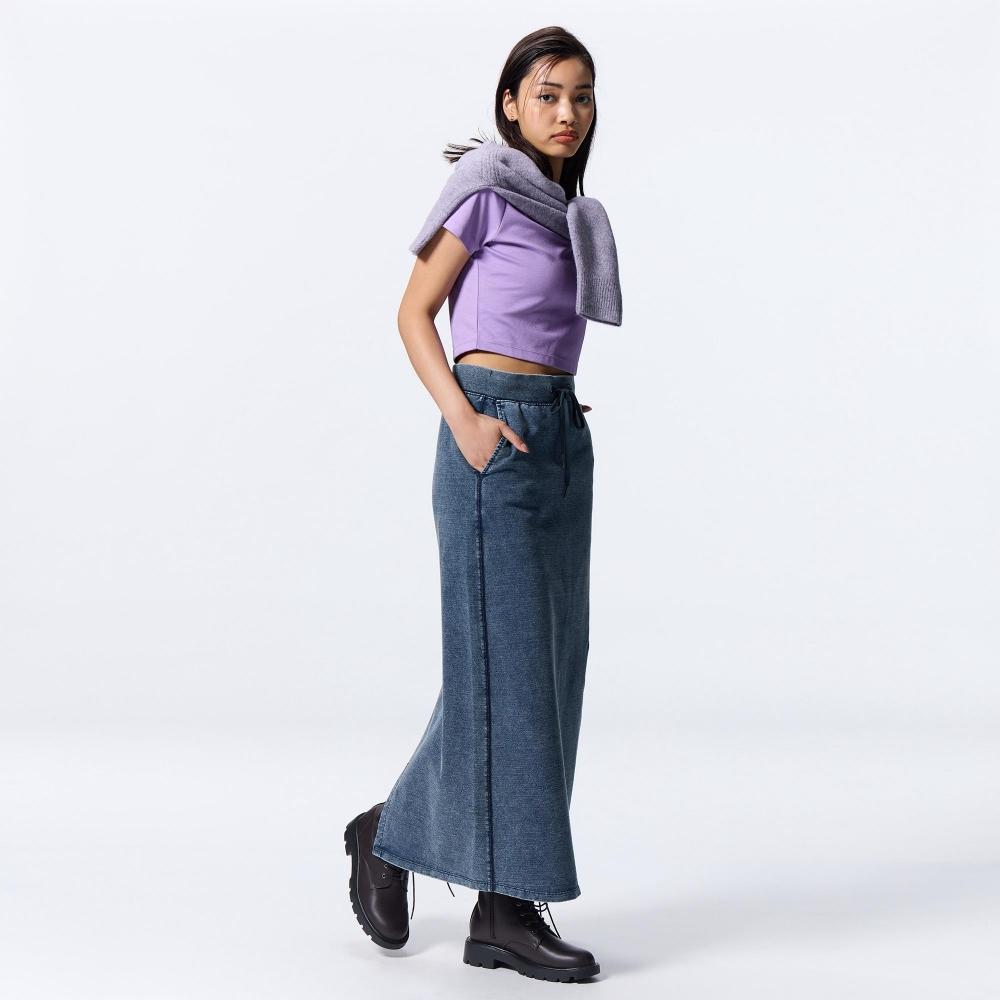 

GU by Uniqlo Длинная юбка из стираного трикотажа