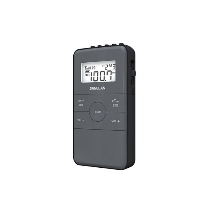 Radio portable FM/AM Sangean - Pocket 140 Noir - Batterie rechargeable - 40 préréglages