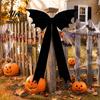 Versatile Party Hanging Supplies Halloween Bat Bow Garden Decor, Christmas Tree Topper Ornament Reusable Holiday Decorations for Party, Spooky
