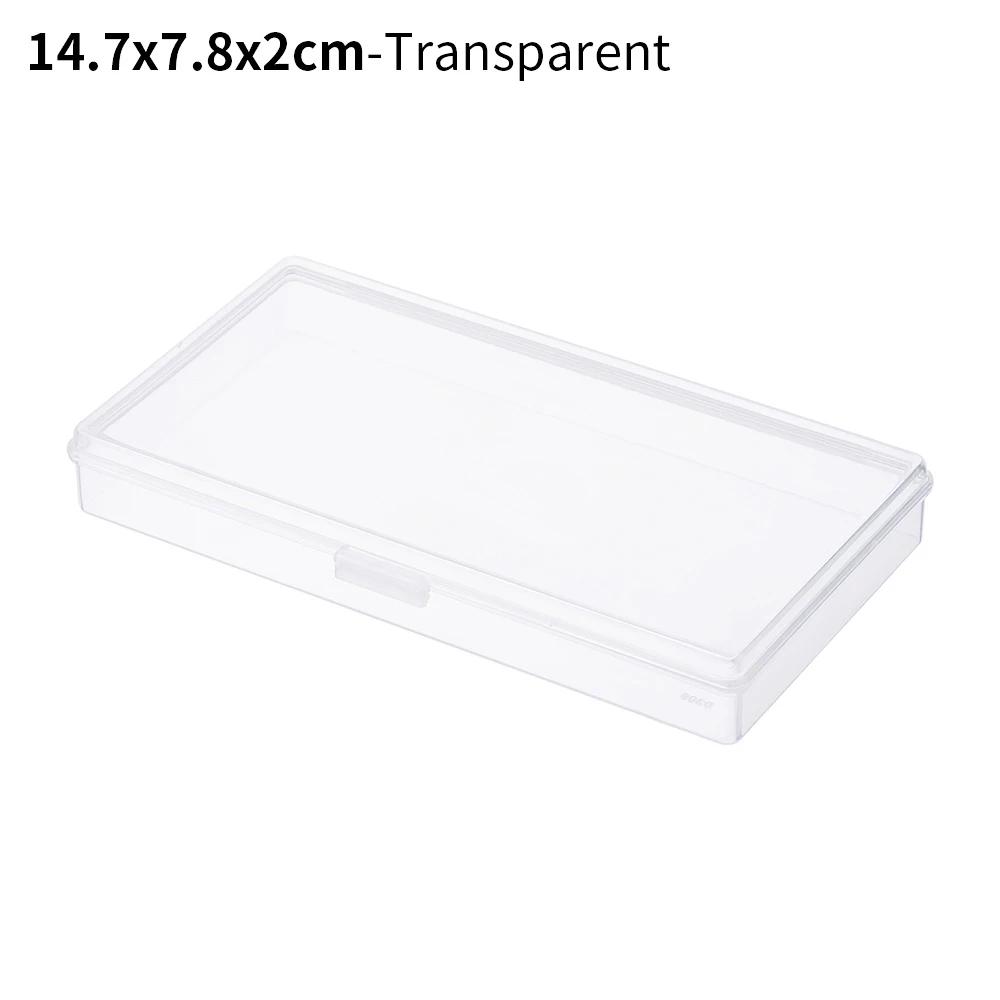 Square Round Plastic Transparent Storage Box Small Items Sundries Organizer Case Jewelry Beads Container Box Tools Accessories