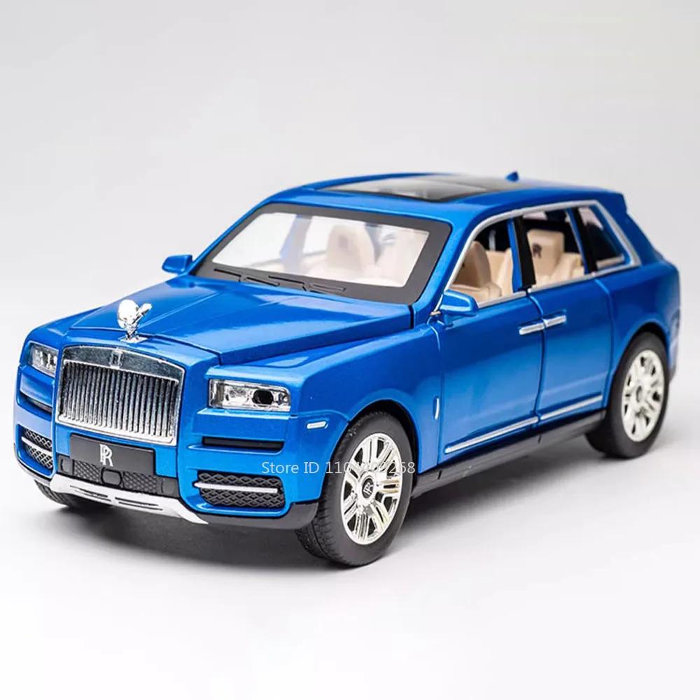 1:24 Rolls Royce Cullinan Phantom Alloy Car Model Toy Simulation SUV Diecast Metal Pull Back Sound Light Collect Hobby Ornaments