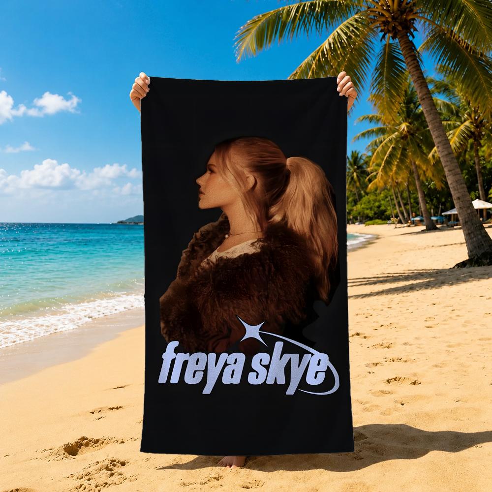 Singer F-Freya Skye Towel Towel Soft Pool Gift For Travel Gym Shower Cool Camping Quick Dry Sports Large Beach Towel
