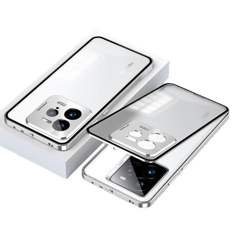 

Exclusive realme GT7 Pro Snap-On Metal Magnetic Case: Drop-Proof, Anti-Fingerprint, Full Coverage. Snap Button Metal Case - Elegant Silver