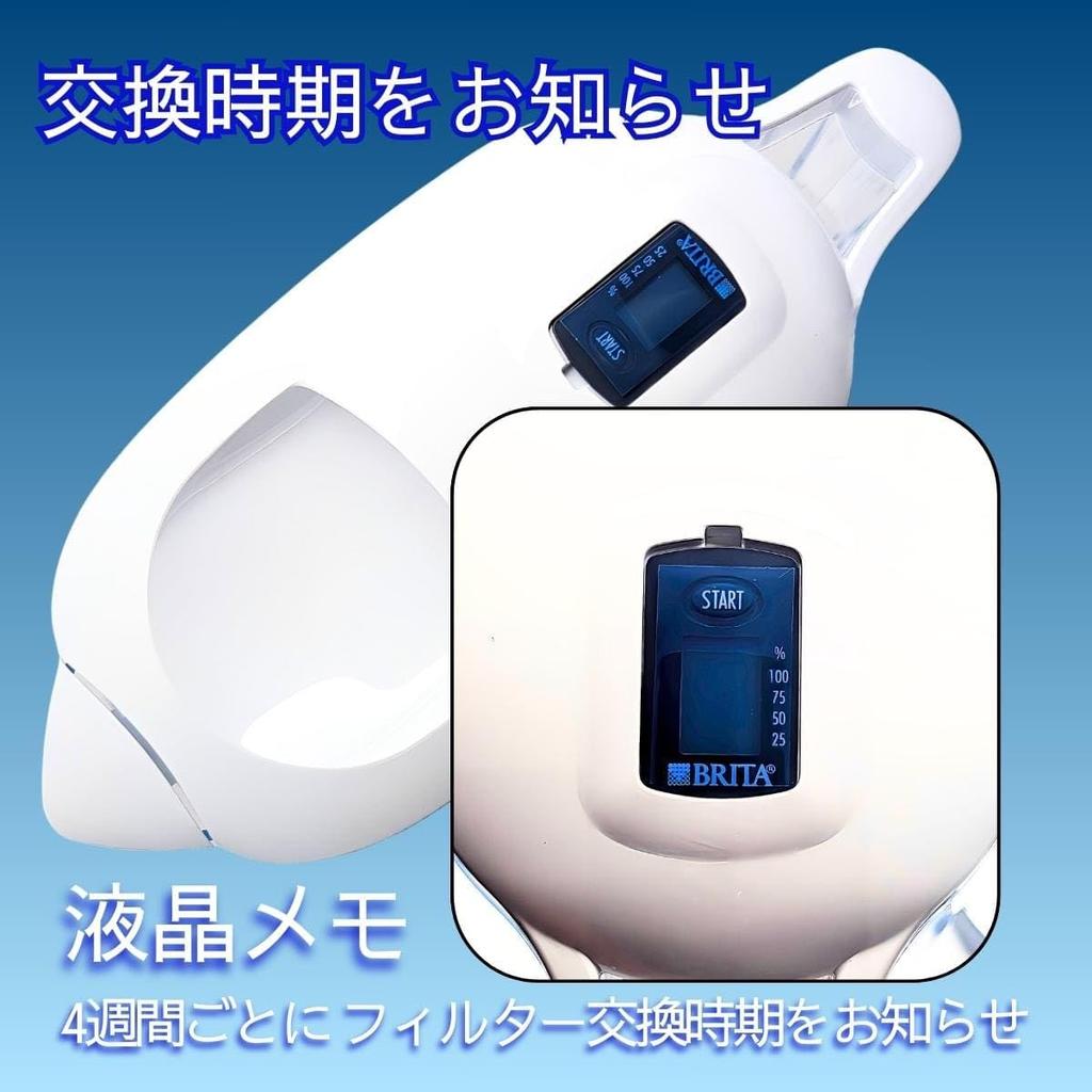 Brita pot type water purifier Aruna capacity with 4 cartridges Filtered water capacity LCD memo per day for 4 Model KBALCW4M Clean taste Size Depth