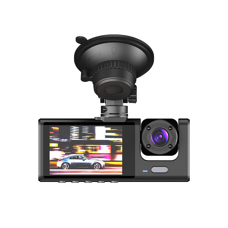Buy 3 lens car camera recorder Front and Rear Inside IR Night Vision