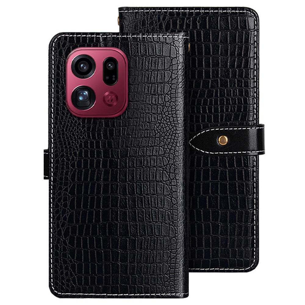 IDEWEI For Oppo Find X9 Pro 5G Case Crocodile Texture PU Leather Flip Phone Cover