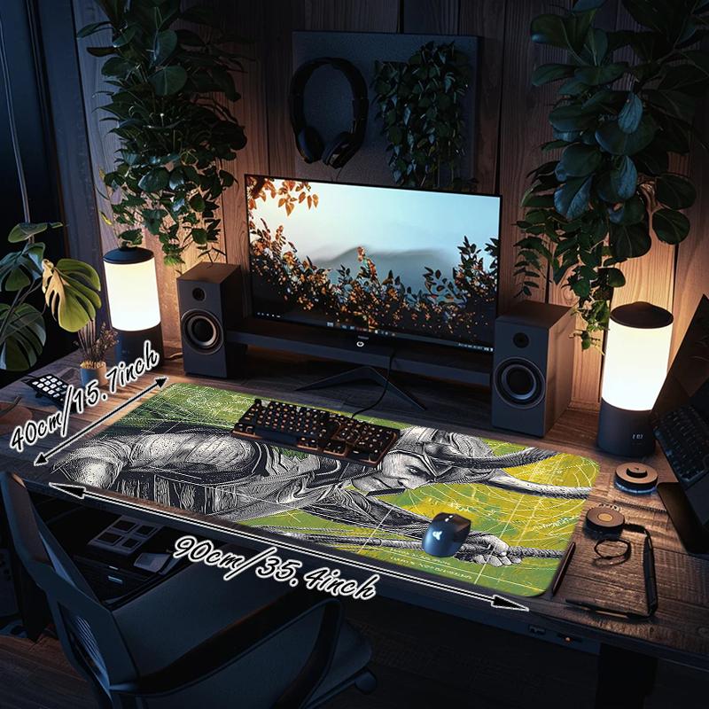 1Pc Warrior Motion Gaming Mouse Pad Keyboard Desk Mat Non-slip Rubber Lock Edge Waterproof Computer Mousepad for Office Home Decor S1914