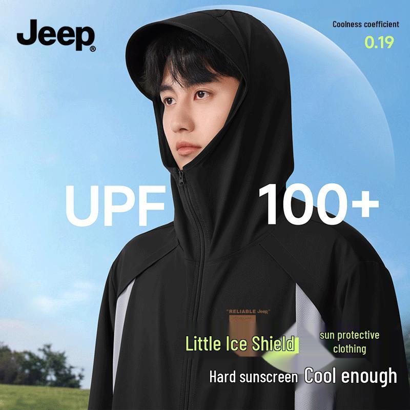 JEEP Men s Summer Outdoor UV Protection Hooded Jacket 4XL