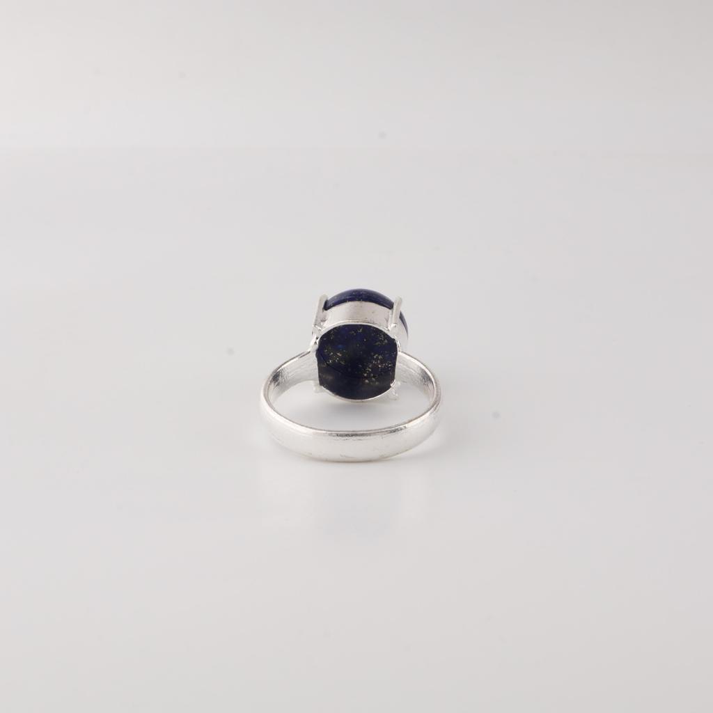 Natural Lapis Lazuli Gemstone 925 Sterling Silver Handcrafted Designer Pretty Ring For Mother RR-72-26