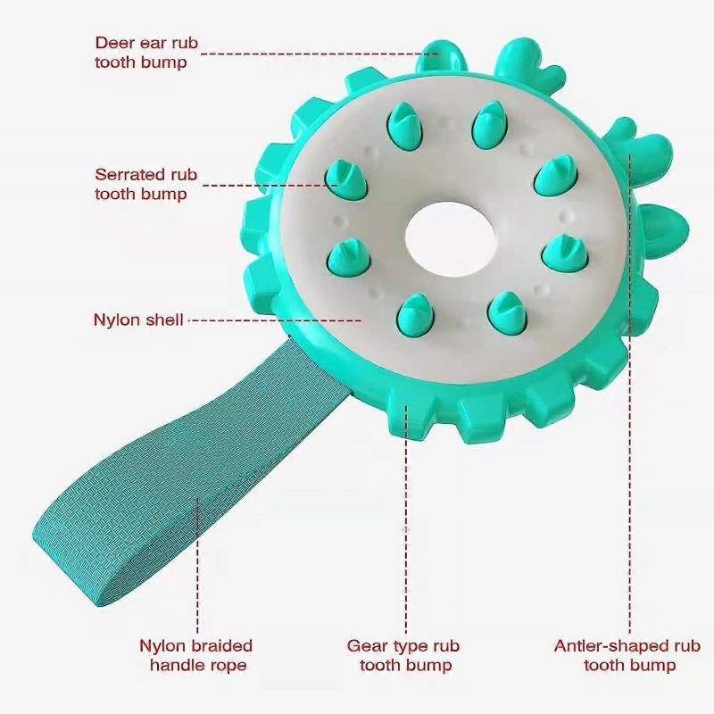 Toothbrush Dog Toys for Chew Cleaning, Indestructible Dog Toys for Aggressive Chewers, Durable Rubber Dog Toys for Small and Large Breeds