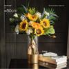 Sunflower Silk Flower Arrangement: Artificial Dried Flowers for Living Room, Dining Table, and Photo Props