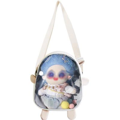 [YUYAKESHI] Sac d'exposition Ita-Bag, Sac à dos transparentSac à bandoulière, Agneau, Parfait pour sortir, Transparent une face, Pochette en peluche, Produits Moe, 2 voies,