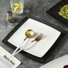 Tableware and Plates White High-end Western Style Salad Steak Plate Beef Plate Ceramic Pasta Flat Plates  Kitchen Dinner Plates