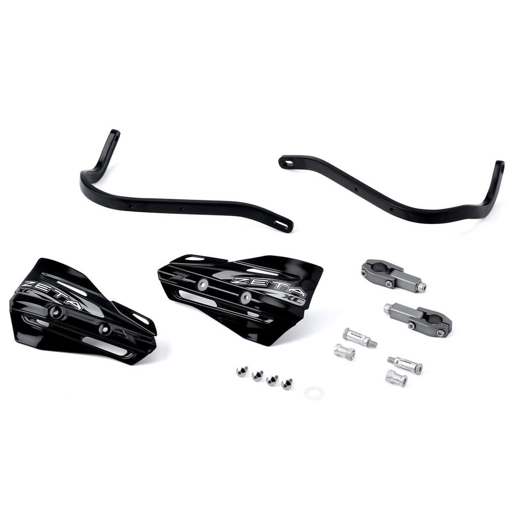 ZETA RACING Armor Handguards Bend XC Kit Kit for Standard Diameter Compatible Handlebar Inner Diameter Dirtfreak F5344 Part Black/Black All-in-One