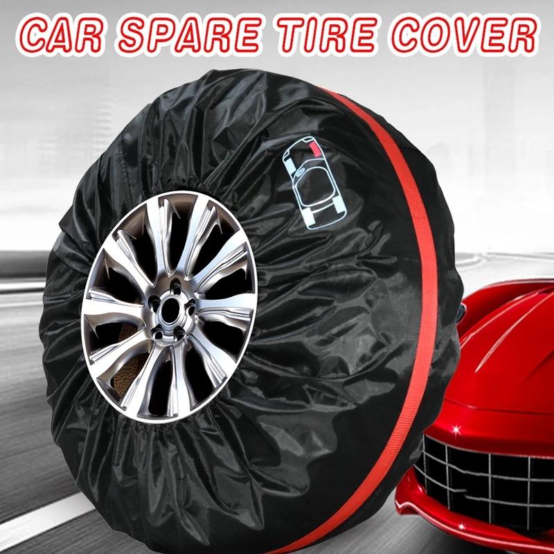 4Pcs/Lot Universal Car Spare Tire Covers Case Tires Storage Bags Auto Wheel Tires Storage Bags Vehicle Tyre Waterproof Polyester Bag