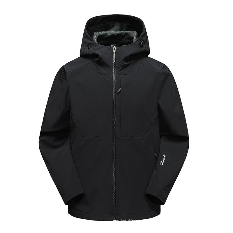 Hooded men's trench coat spring and autumn new fashion casual jacket loose haute couture outdoor hiking suit