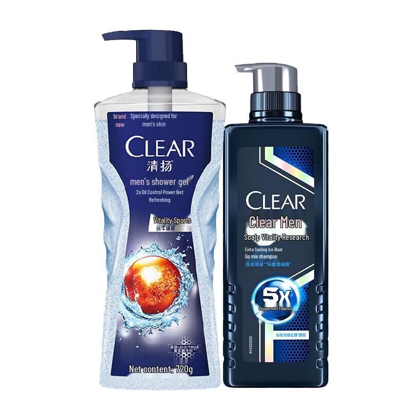 Clear Men Ice Cool Shampoo & Shower Gel Set