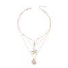 Niche Ocean Series Starfish Shell Conch Pendant Necklace Women's Summer Vacation Style Jewelry