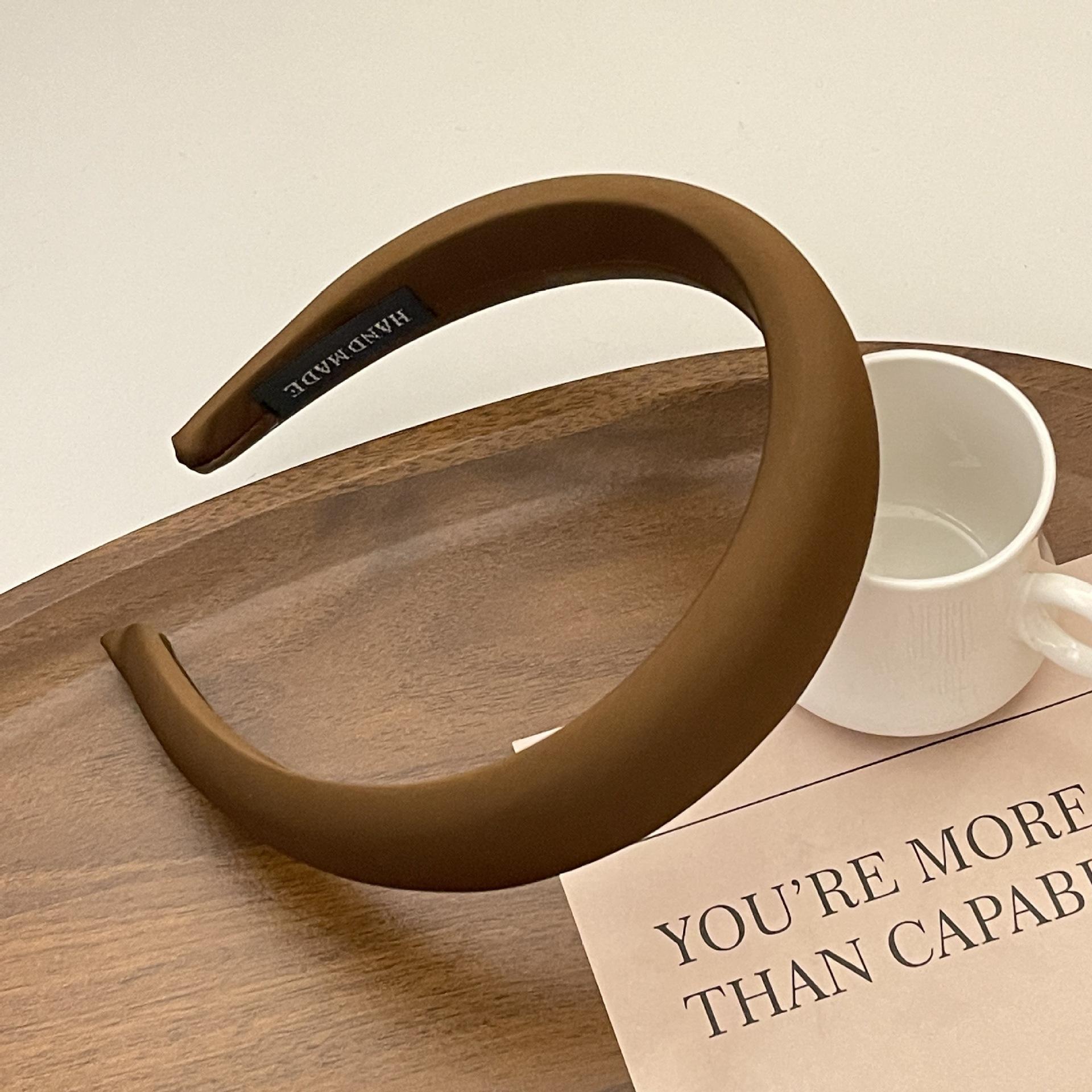 

Модная женская толстая повязка на голову с губкой, мягкая женская повязка для волос, обруч для волос для девочки, покрытый атласом, мягкий головной убор, аксессуары для волос, ободок