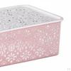 Decorative Storage Box Versatile Hollow Basket Stackable Lace Pattern Organizer Bin for