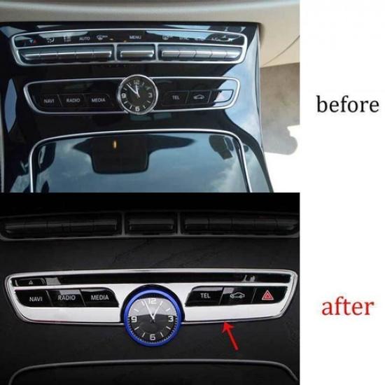 Function Keys Cover Trim 2016- Car Console For Benz E-Class Sliver Aluminum