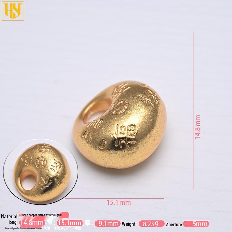 Vergoldeter Glücksschloss Anhänger Armband Halskette Charm