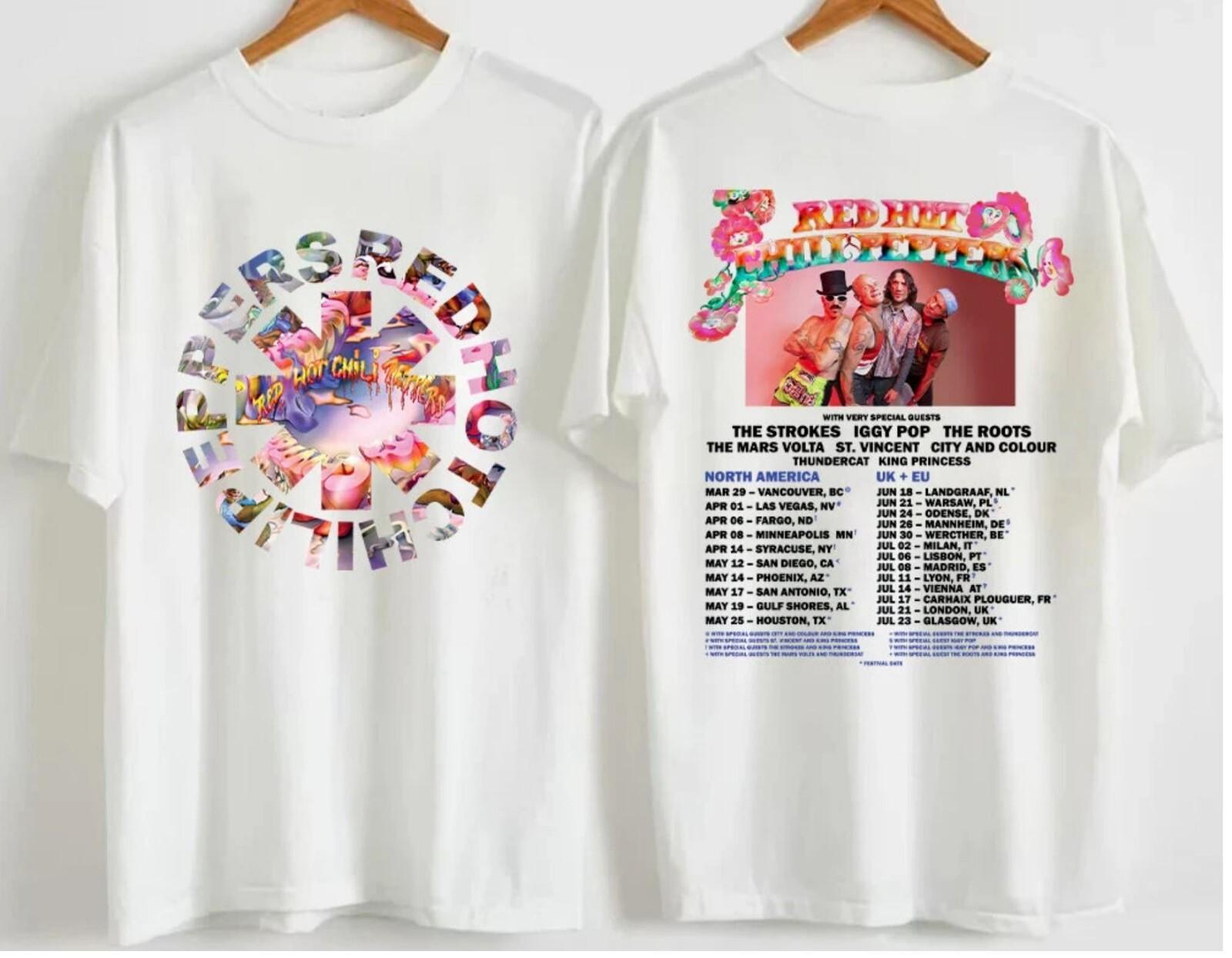 

26 Red Hot Chili Peppers 2023 Tour The Chili Peppers World Tour T Shirt Unisex T-Shirt XXXL