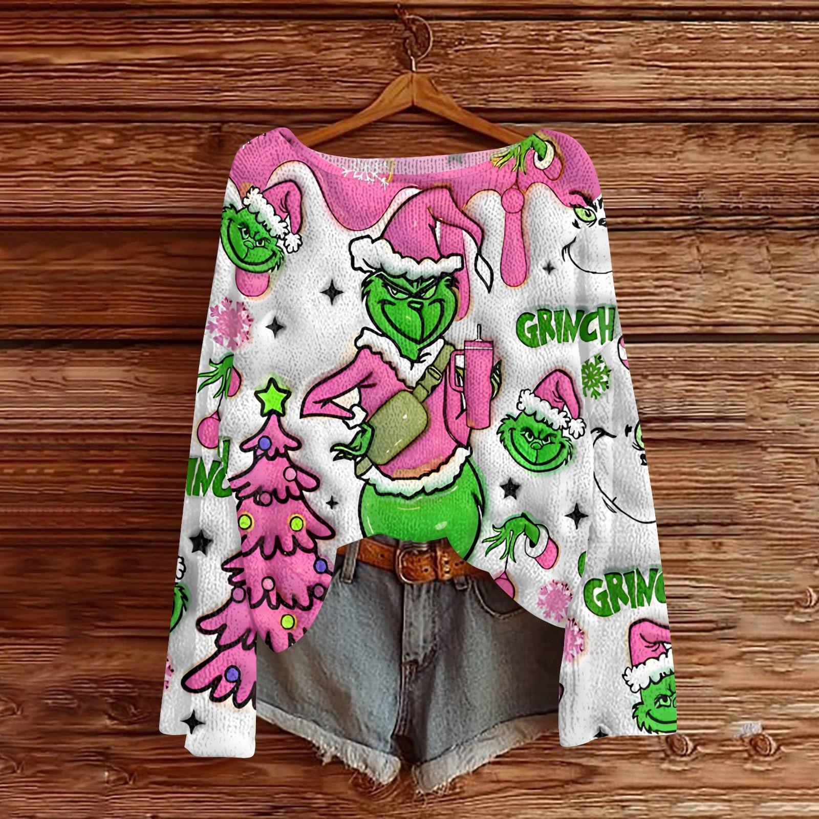 

Рождественские толстовки для детей, вязаные свитера для мальчиков и девочек, симпатичные рубашки, осенние свитера с круглым вырезом, топы 120