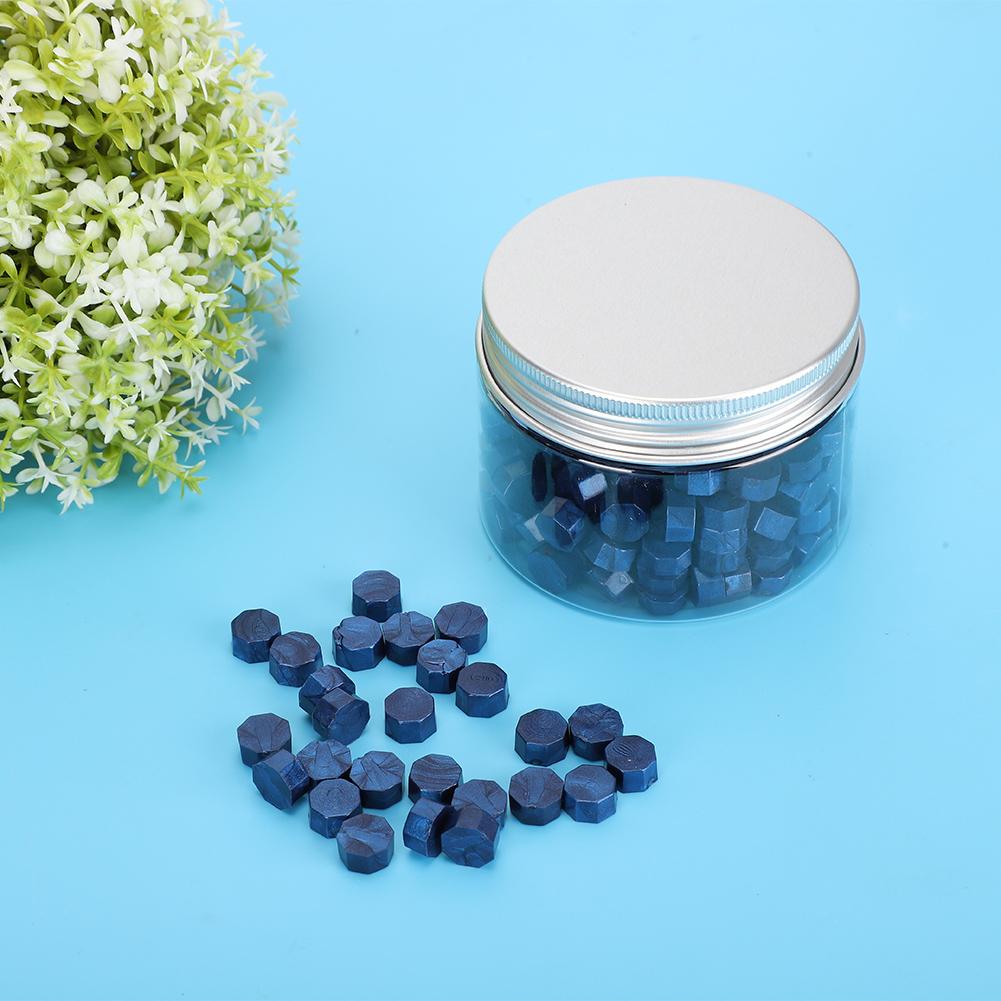 200Pcs Sealing Wax Octagon Seal Pearlescent Suit Bottle Packing for Envelopes Documents Wedding