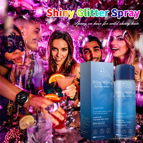 60ml Fun Glitter Spray Lekki Funkcjonalny Shiny Skin Spra