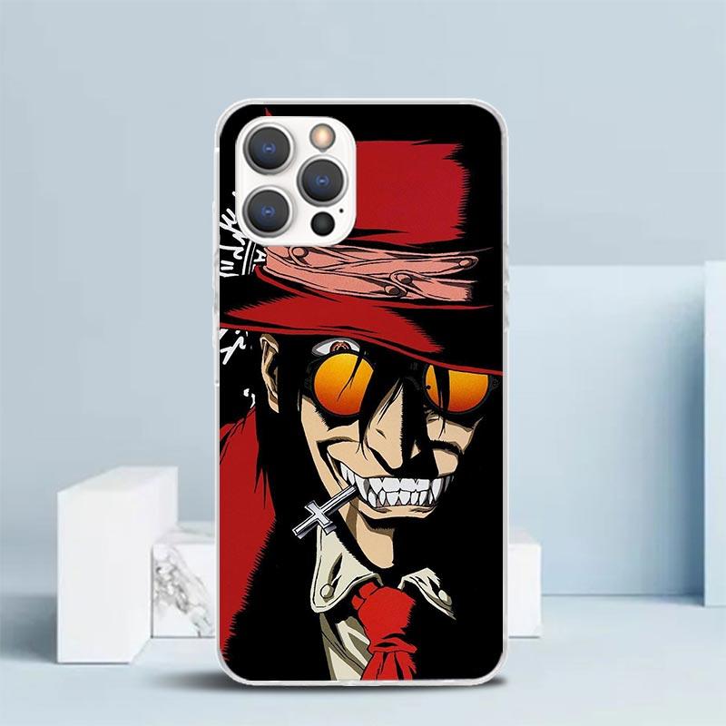 A-Alucard Hellsing Anime Soft Cover for iPhone 16 17 Air 15 14 Pro Max 16E Phone Case 13 Mini 12 11 7 SE 8 Print Pattern Fit Cas
