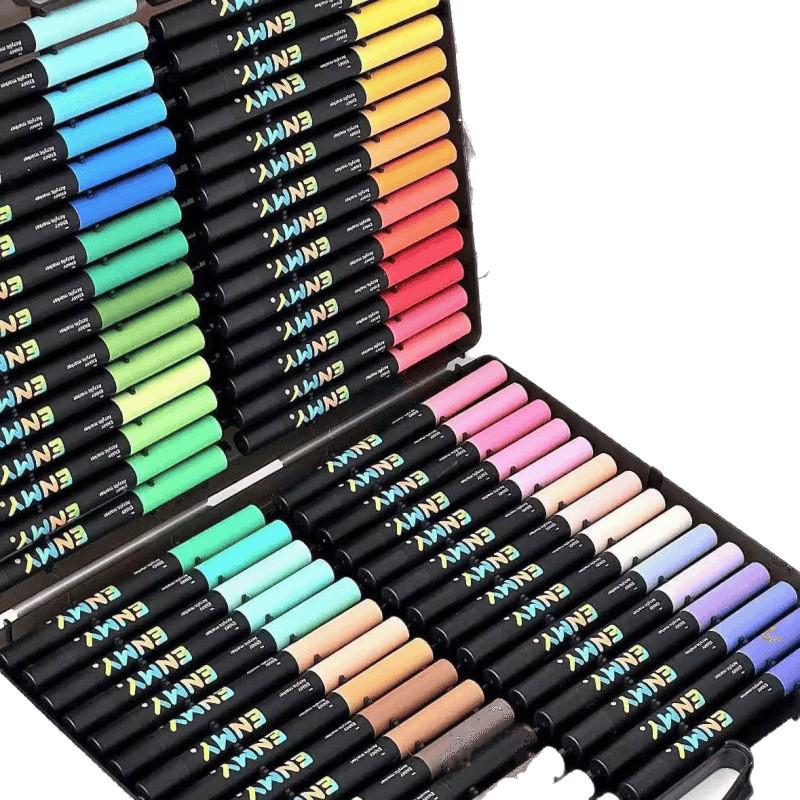 Enmi Kleine Schwarze Box Flüssigmarker Stift für Kinderkunst und Studenten-Schichtungen