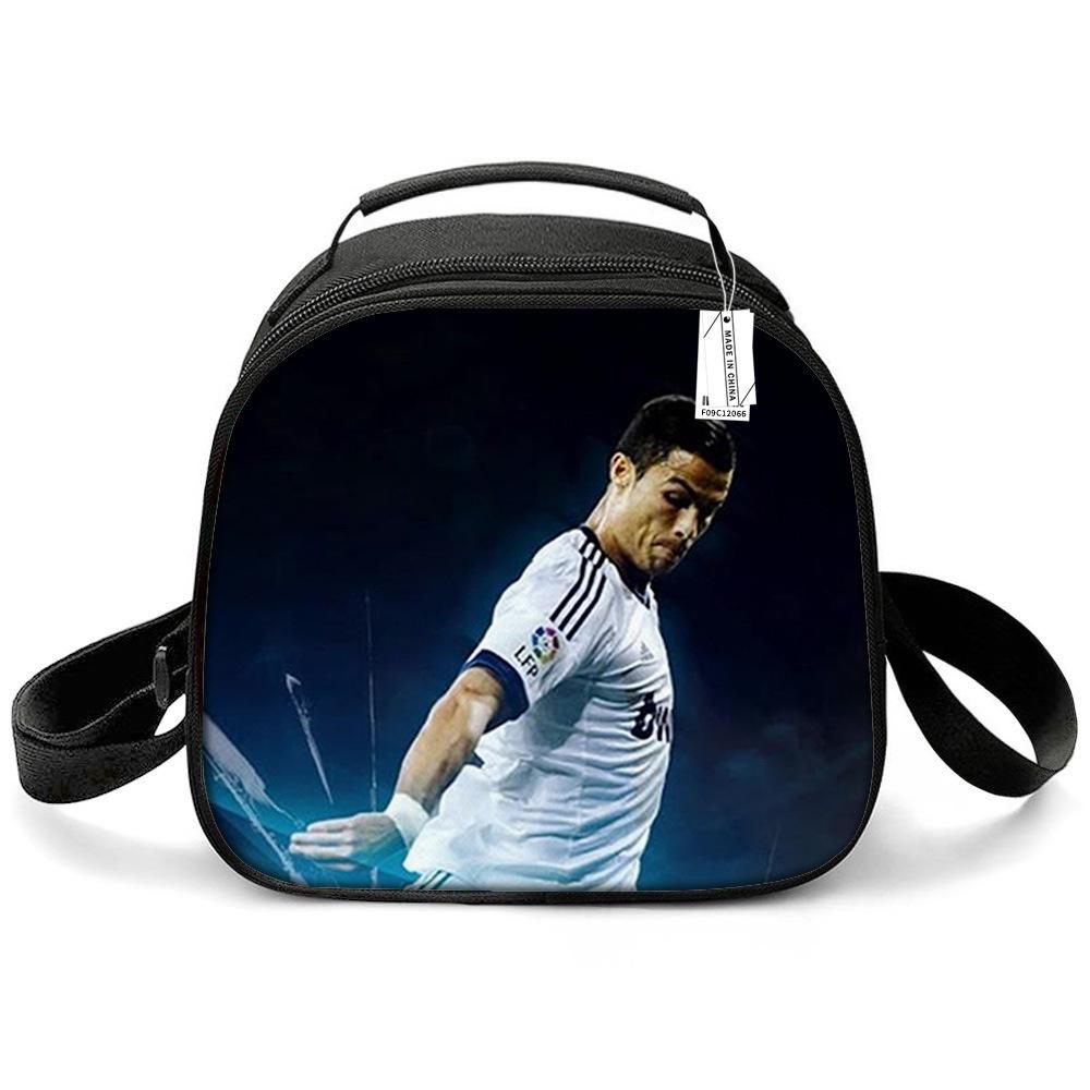 Messi & Ronaldo World Cup Kids' Lunch Bag - Insulated Handheld Picnic Bag for Students