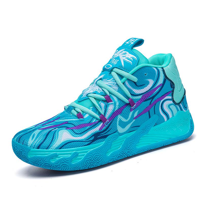 Pantofi sport pentru bărbați, cu trei mingi, La Melo Ball, de trei generații, de baschet, de top, rezistenți la uzură, pentru studenți și tineri