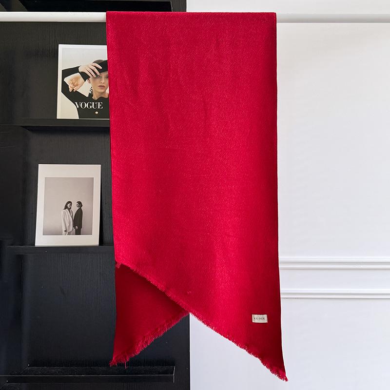 New Winter Cashmere Scarf For Women Soft Solid Color Tassel Shawl Wrap Thick Warm Blanket Echarpe Pashmina Female Scarves