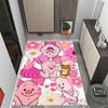 Ferkels Lila Schal Abenteuer Disney Zeichentrickfilm Thema Rutschfester Teppich - Polyester, Heimdekoration, Geeignet für Schlafzimmer, Wohnzimmer, Eingangsbereiche und Studios