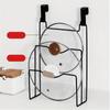 Hanging Pot Lid Rack for Cupboard Door Cutting Board Storage Shelf Kitchen Organizer Pan Cover Shelf Towel Hanger Storage Holder