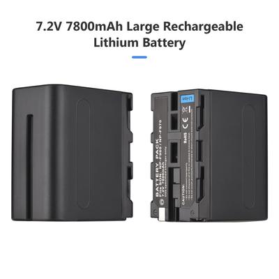 Kit de bateria e carregador para câmera NP-F960/ NP-F970 1PC 7,2V 7800mAh Bateria recarregável grande com