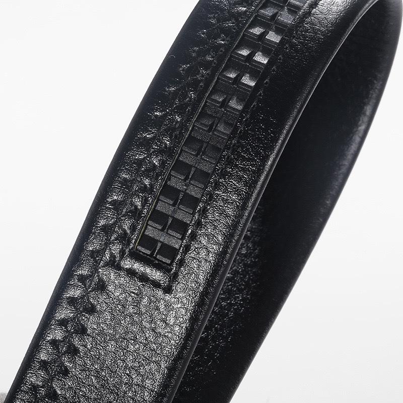 Men's High-Grade Soft Leather Automatic Buckle Belt for Casual Jeans