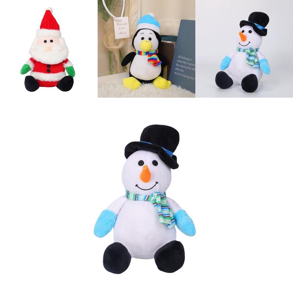 Christmas Santa Claus Plush Toy Cute Reindeer Stuffed Animal Holiday Gift 21cm