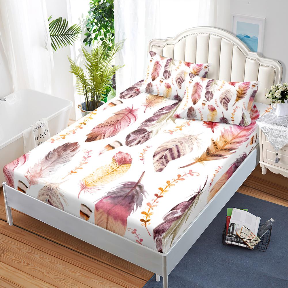 Mattress, Mattress Cover Three-Piece Set, Feather Mattress Protective Cover Fully Enclosed