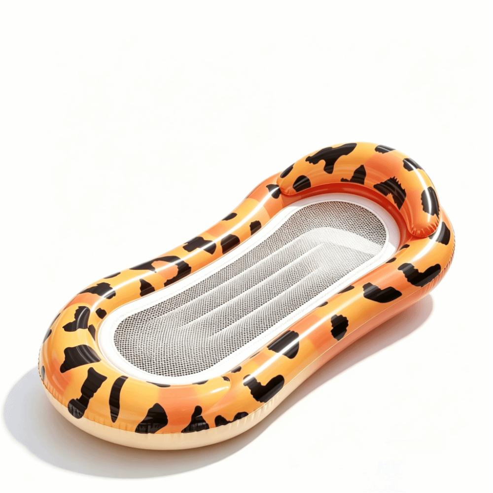 Mesh Inflatable Float Sequined Pool Floats Drainage Design Inflatable Air Mattress Pool Party